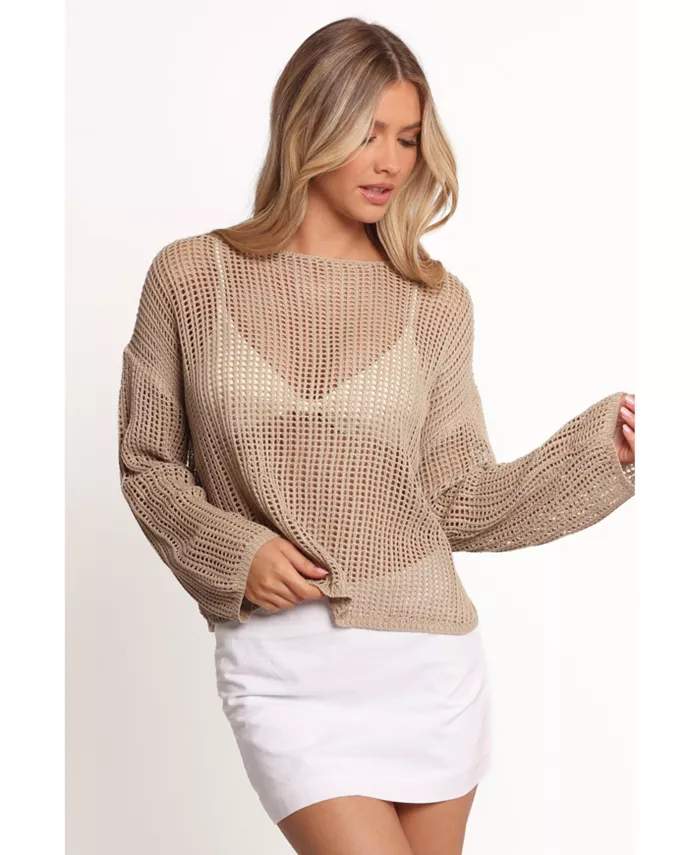 Женский свитер Desiree с открытым плетением Petal and Pup, коричневый/бежевый
Женский свитер Desiree с открытым плетением Petal and Pup, коричневый/бежевый
