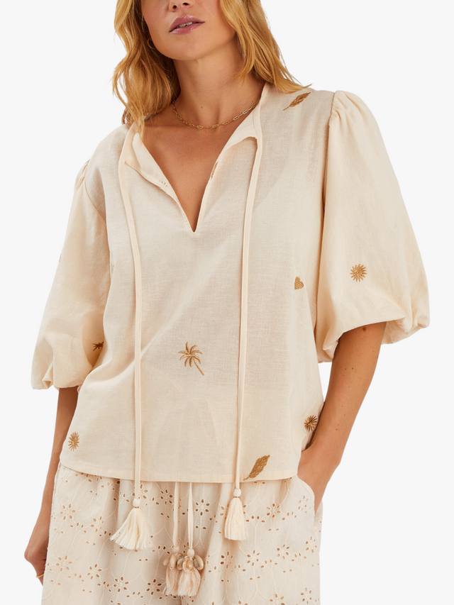 Топ с металлизированной вышивкой Accessorize, Natural
Топ с металлизированной вышивкой Accessorize, Natural