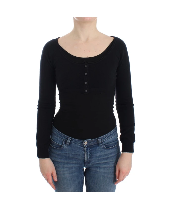 Черный кашемировый кардиган Ermanno Scervino, черный
Черный кашемировый кардиган Ermanno Scervino, черный