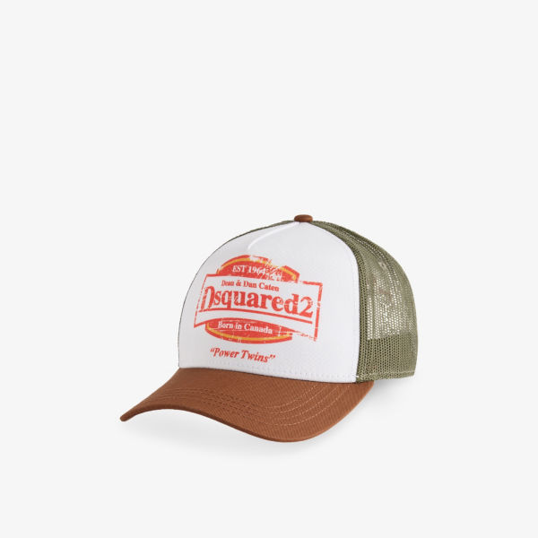 Бейсболка Dsquared2 с вышитым логотипом, зеленый / коричневый / белый
Бейсболка Dsquared2 с вышитым логотипом, зеленый / коричневый / белый