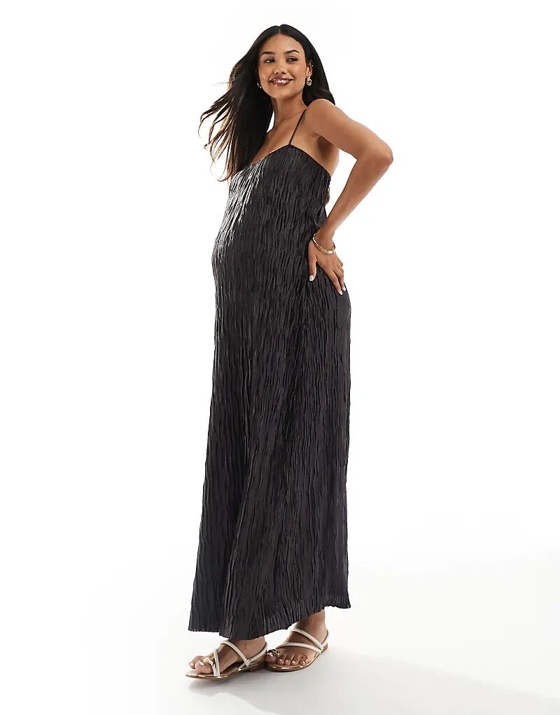 Платье макси Vero Moda Maternity с текстурированной плиссированной юбкой шоколадного цвета
Платье макси Vero Moda Maternity с текстурированной плиссированной юбкой шоколадного цвета