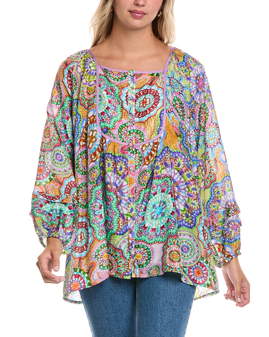 Джонни Вас Плюс Джанника Шелковая блузка Johnny Was, синий
Джонни Вас Плюс Джанника Шелковая блузка Johnny Was, синий