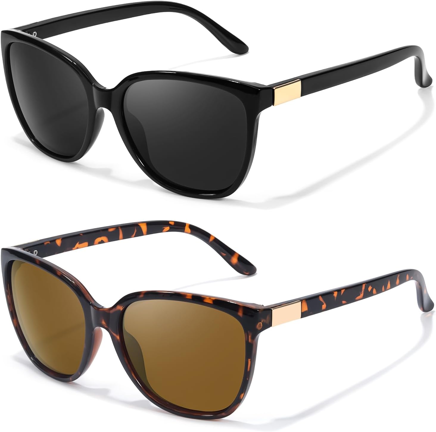 FIMILU, комплект из 2 поляризованных солнцезащитных очков для женщин, модные квадратные солнцезащитные очки в стиле ретро с защитой от УФ-излучения для повседневной носки на открытом воздухе, A1 Browntortoise+black
FIMILU, комплект из 2 поляризованных солнцезащитных очков для женщин, модные квадратные солнцезащитные очки в стиле ретро с защитой от УФ-излучения для повседневной носки на открытом воздухе, A1 Browntortoise+black