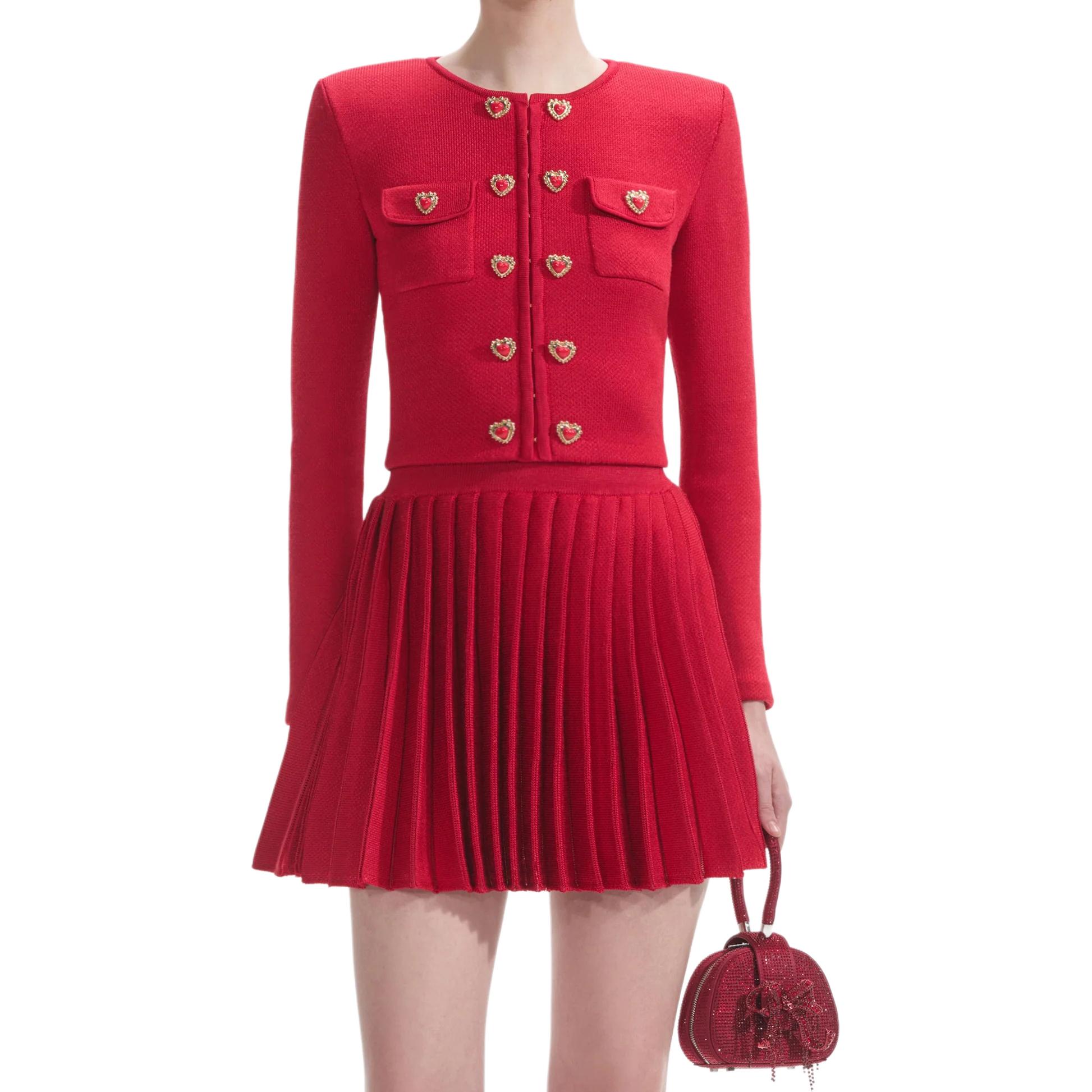 Плиссированная вязаная мини-юбка Self portrait Self-portrait, красный
Плиссированная вязаная мини-юбка Self portrait Self-portrait, красный