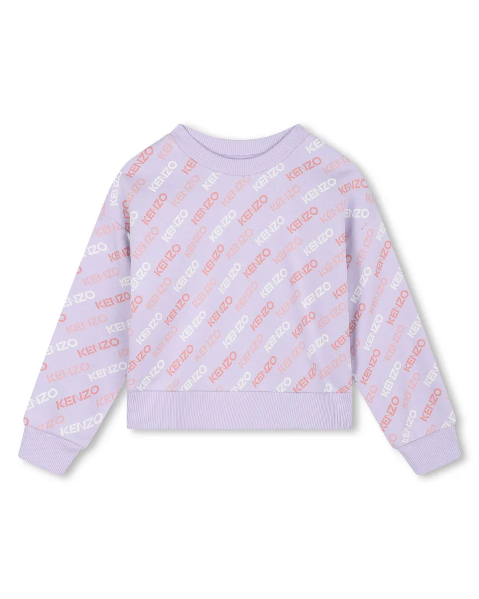 Толстовка для девочки из 100% хлопка с монограммным принтом Kenzo Kids, цвет Lila
Толстовка для девочки из 100% хлопка с монограммным принтом Kenzo Kids, цвет Lila