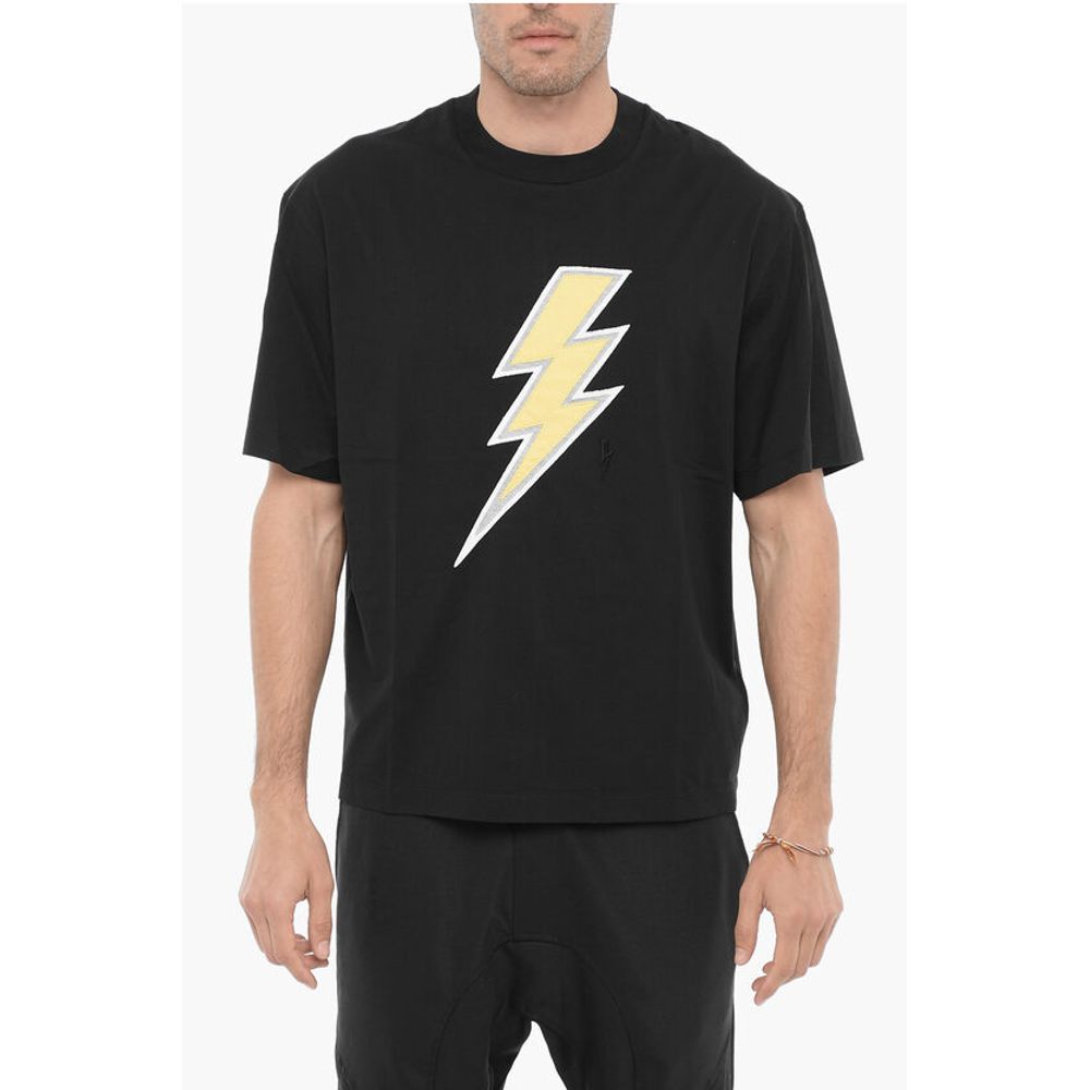 Футболка облегающего кроя с круглым вырезом и контрастной отделкой Neil Barrett, Black
Футболка облегающего кроя с круглым вырезом и контрастной отделкой Neil Barrett, Black