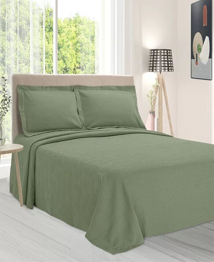 Всесезонный комплект из трех предметов покрывала Paisley Matelasse из 100 % хлопка, размер King Superior, зеленый
Всесезонный комплект из трех предметов покрывала Paisley Matelasse из 100 % хлопка, размер King Superior, зеленый