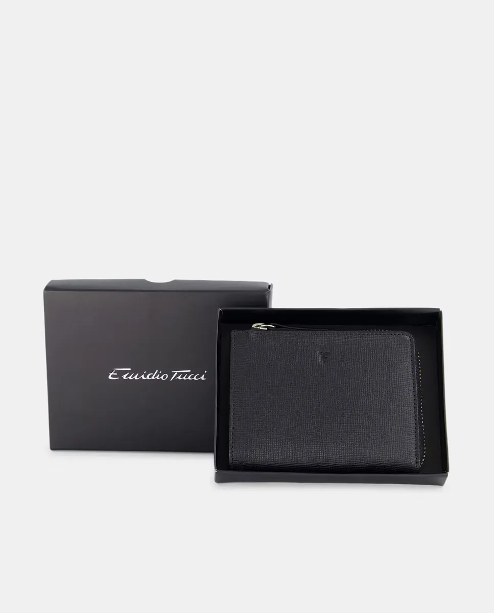 Кошелек из сафьяновой кожи на молнии Emidio Tucci, черный
Кошелек из сафьяновой кожи на молнии Emidio Tucci, черный