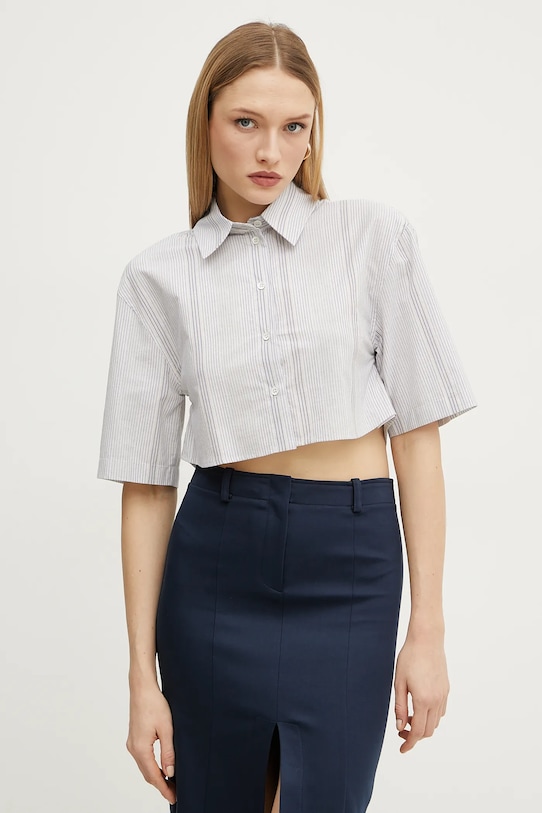 Хлопковая рубашка Patrizia Pepe, серый
Хлопковая рубашка Patrizia Pepe, серый