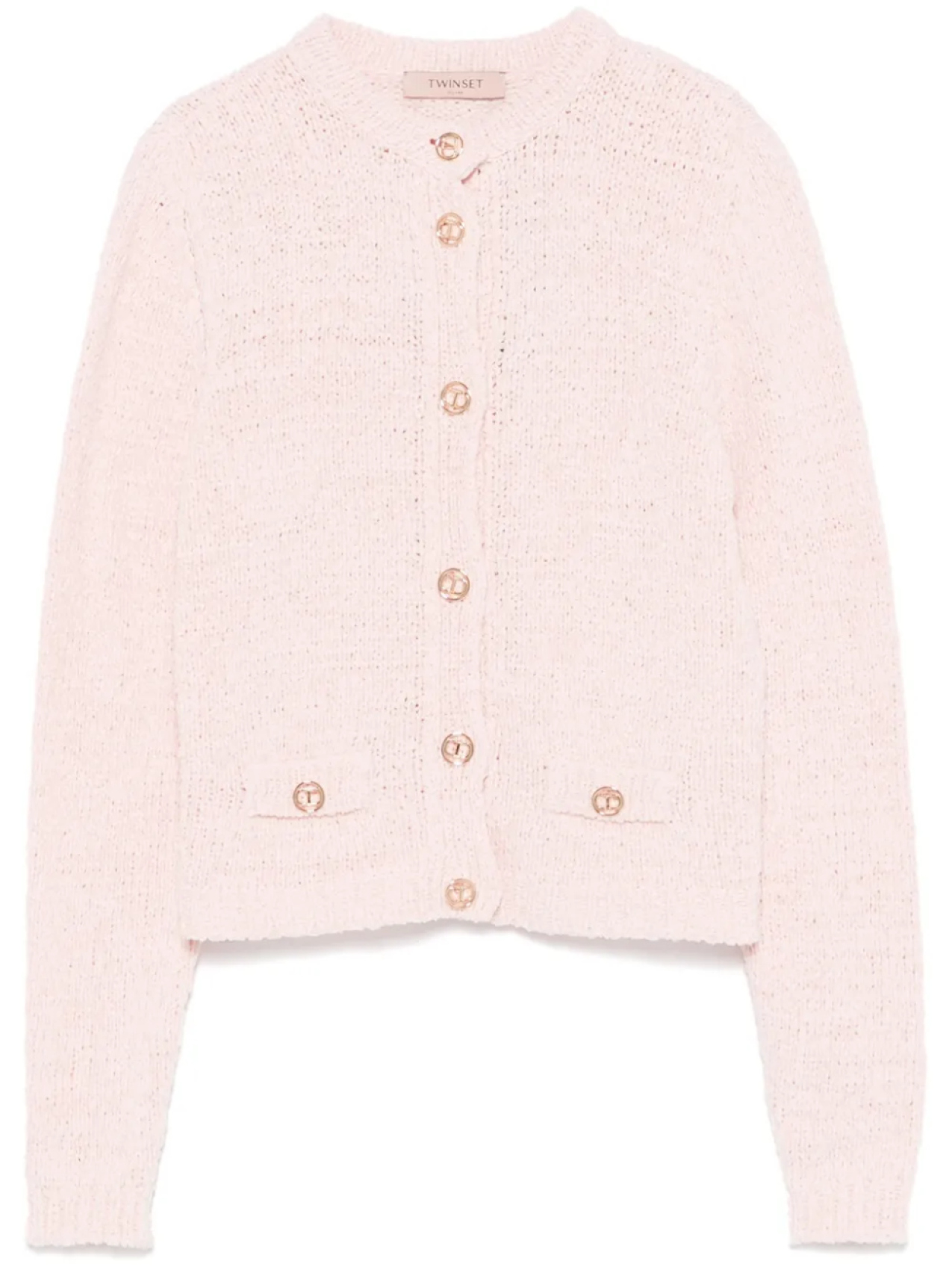 Кардиган TWINSET с логотипом и пуговицами, розовый
Кардиган TWINSET с логотипом и пуговицами, розовый