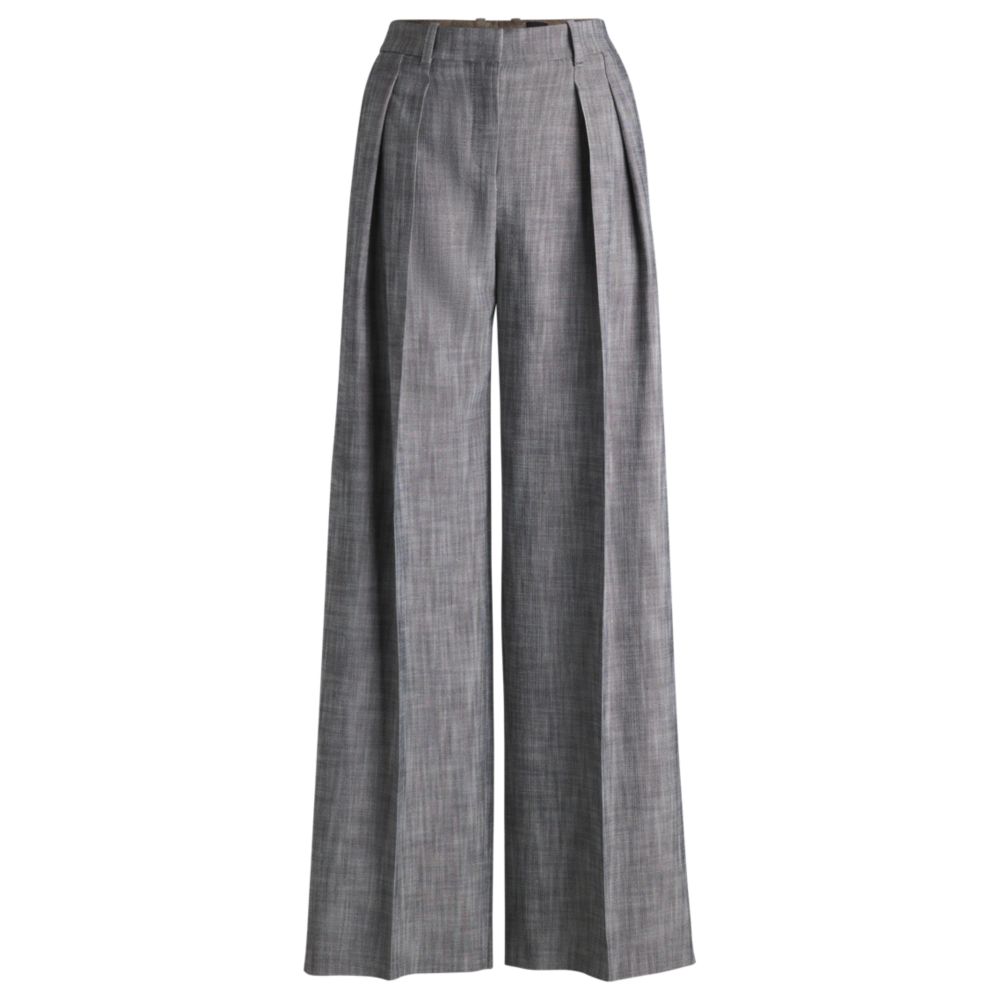 Брюки прямого кроя со складками спереди BOSS, цвет patterned 
Брюки прямого кроя со складками спереди BOSS, цвет patterned