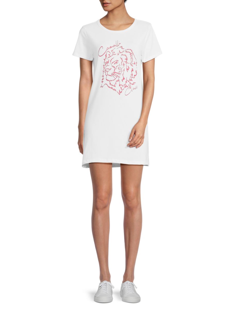 Футболка-мини-платье с логотипом Roberto Cavalli, цвет White Pink
Футболка-мини-платье с логотипом Roberto Cavalli, цвет White Pink