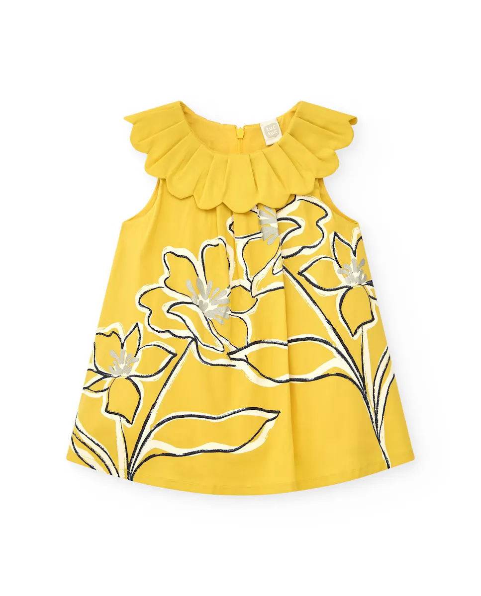 Платье для девочки с цветочным принтом и воротником с оборками Tuc tuc, жёлтый
Платье для девочки с цветочным принтом и воротником с оборками Tuc tuc, жёлтый