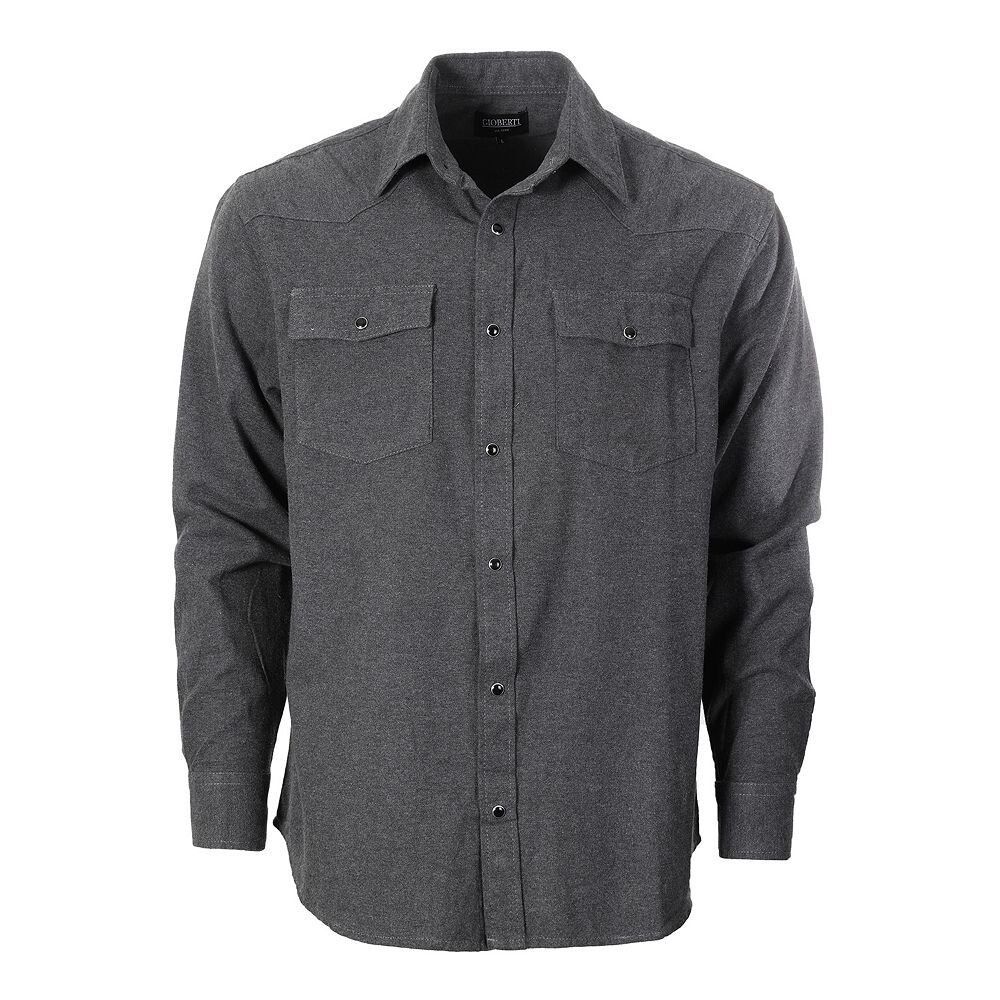 Gioberti Мужская фланелевая рубашка в клетку в стиле вестерн с защелкивающимися пуговицами, цвет Heather Charcoal
Gioberti Мужская фланелевая рубашка в клетку в стиле вестерн с защелкивающимися пуговицами, цвет Heather Charcoal