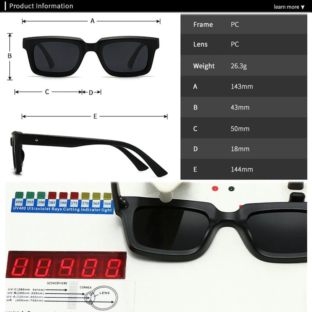 Квадратные солнцезащитные очки для женщин, модные, конфетные оттенки, защита от УФ-излучения UV400, ретро-заклепки, мужские солнцезащитные очки SKFGNX, Champagne Tea
Квадратные солнцезащитные очки для женщин, модные, конфетные оттенки, защита от УФ-излучения UV400, ретро-заклепки, мужские солнцезащитные очки SKFGNX, Champagne Tea