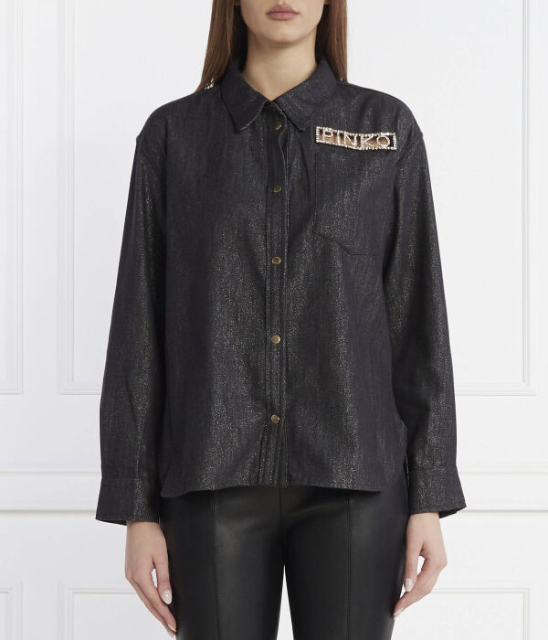 Рубашка женская Pinko блестящая, черный
Рубашка женская Pinko блестящая, черный