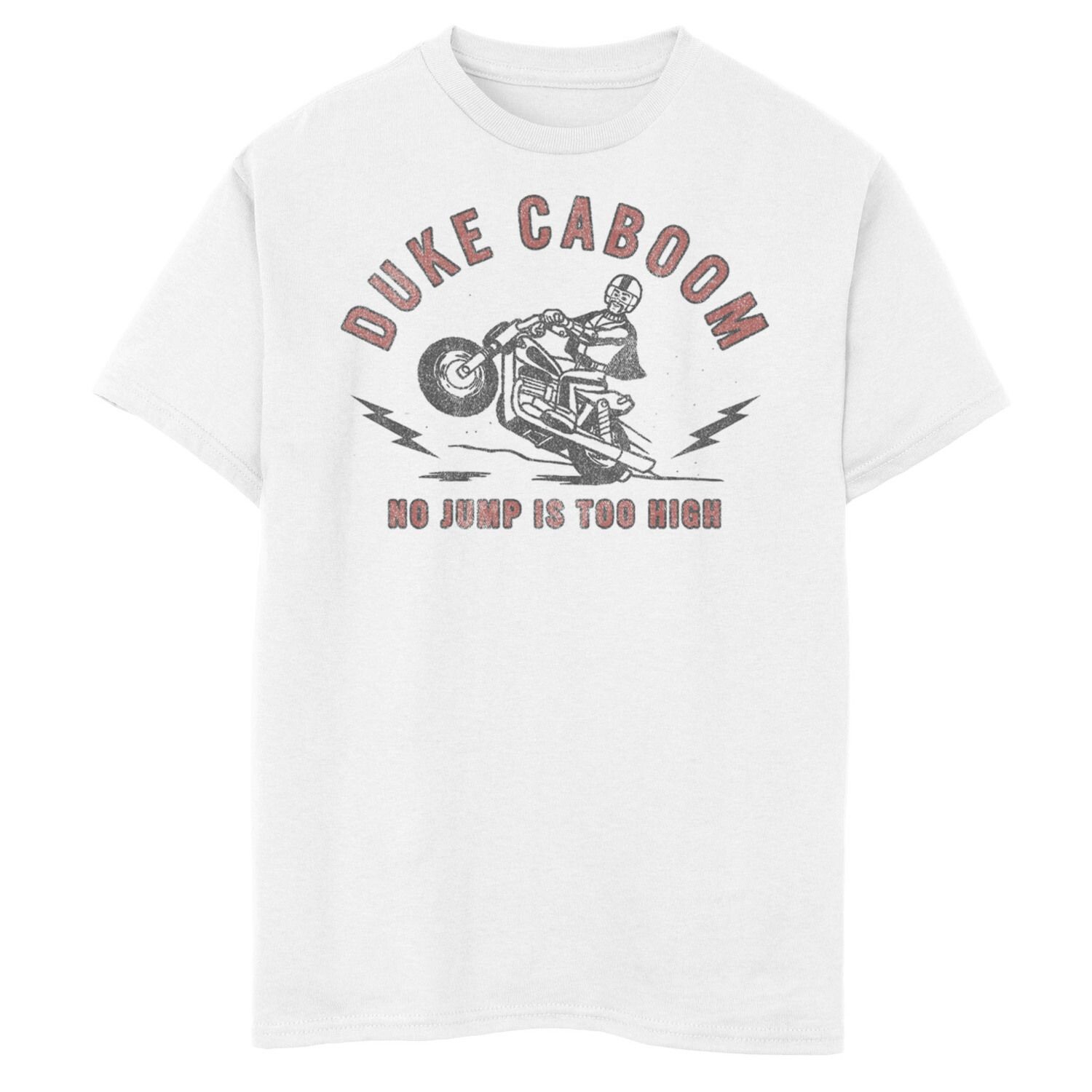 Футболка Duke Caboom «История игрушек» Disney/Pixar для мальчиков 8–20 лет с графическим рисунком No Jump Is Too High Disney / Pixar, белый
Футболка Duke Caboom «История игрушек» Disney/Pixar для мальчиков 8–20 лет с графическим рисунком No Jump Is Too High Disney / Pixar, белый
