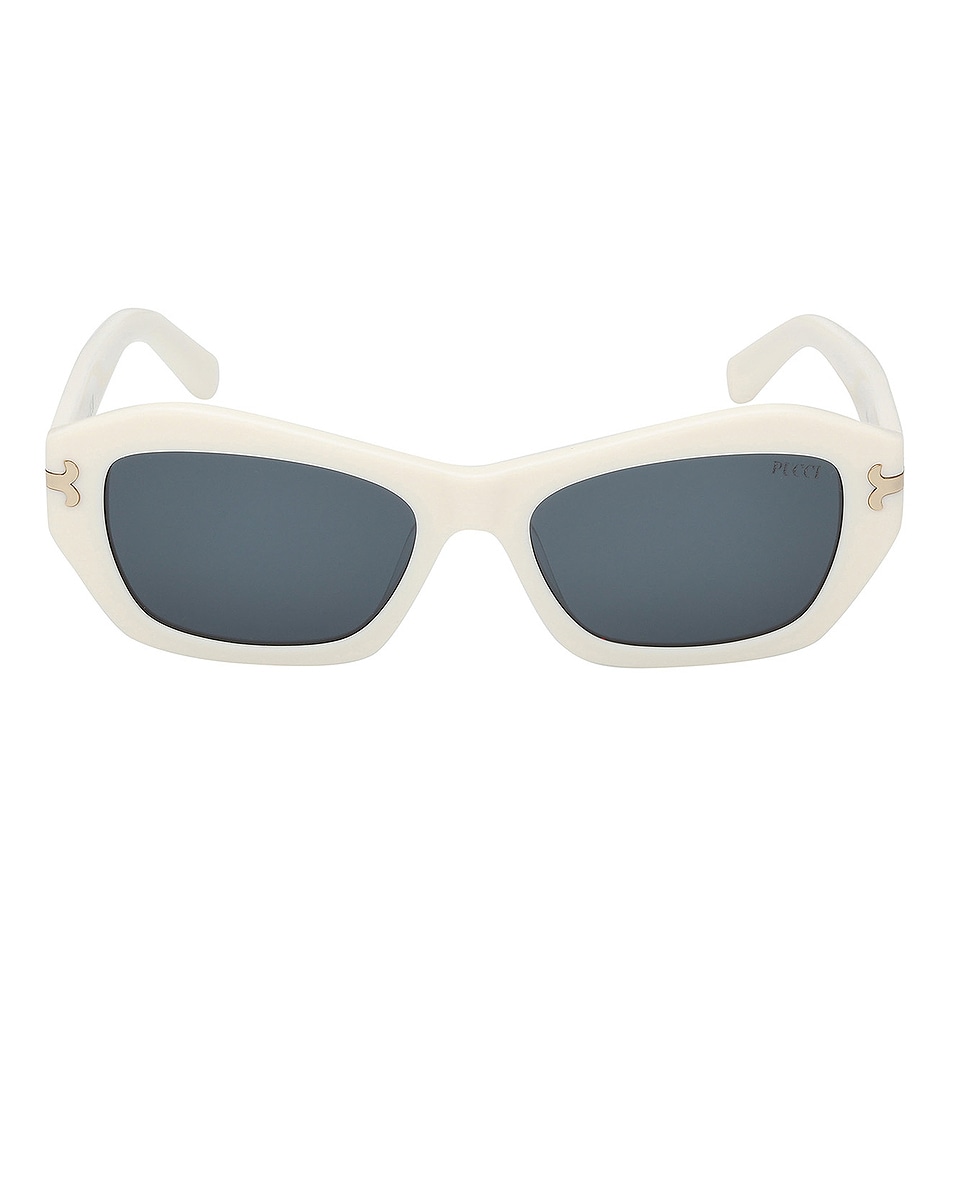 Geometric Солнцезащитные очки Emilio Pucci, Shiny White & Blue
Geometric Солнцезащитные очки Emilio Pucci, Shiny White & Blue