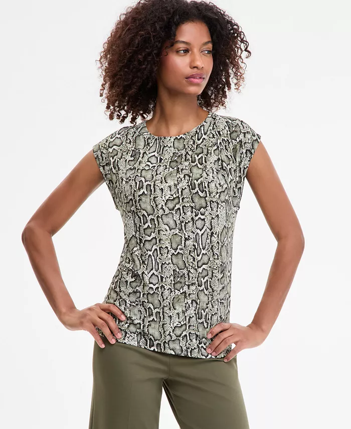 Женская блузка с коротким рукавом и принтом Anne Klein, зеленый
Женская блузка с коротким рукавом и принтом Anne Klein, зеленый