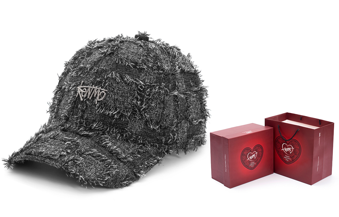 KENMO Хлопковая бейсболка унисекс, Dark Gray+Valentine's Day Box 
KENMO Хлопковая бейсболка унисекс, Dark Gray+Valentine's Day Box