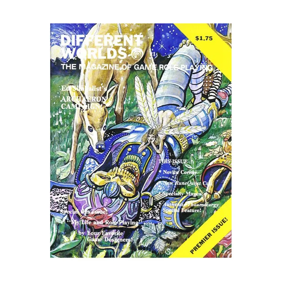 Журнал #1 "Premier Issue!, Ed Simbalist's Archaeron Campaign", Different Worlds Magazine
Журнал #1 "Premier Issue!, Ed Simbalist's Archaeron Campaign", Different Worlds Magazine
