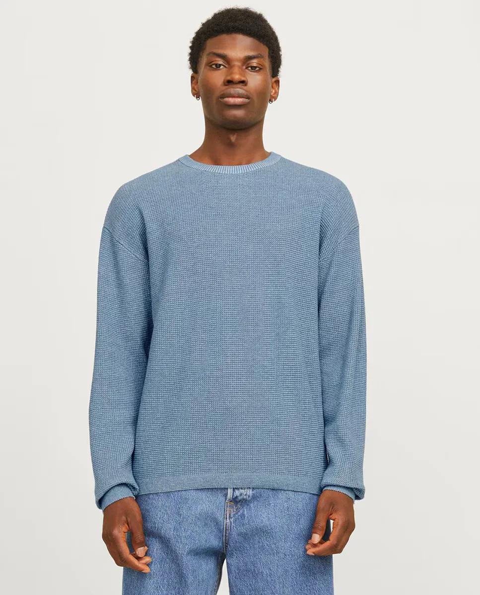 Мужской вязаный свитер с длинными рукавами и круглым вырезом Jack & Jones, синий
Мужской вязаный свитер с длинными рукавами и круглым вырезом Jack & Jones, синий
