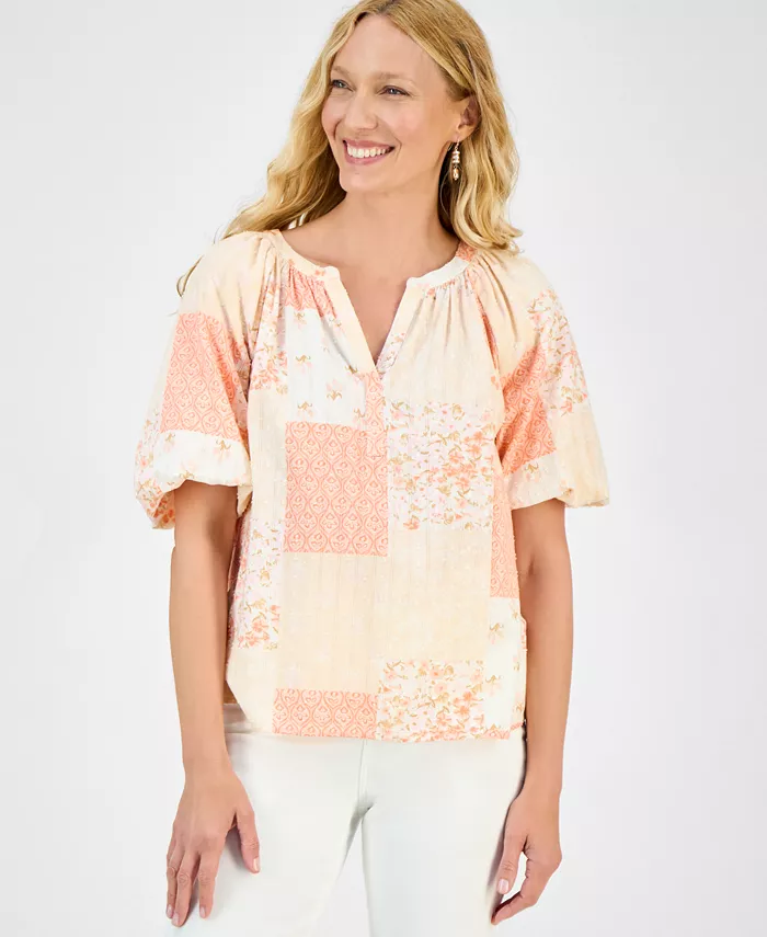 Женская блузка с принтом и рукавами-пузырями с V-образным вырезом Style & Co, оранжевый
Женская блузка с принтом и рукавами-пузырями с V-образным вырезом Style & Co, оранжевый