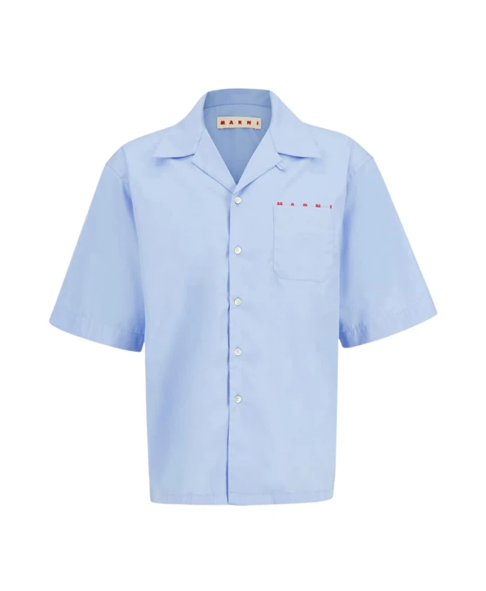 Хлопковая рубашка для боулинга Marni, синий
Хлопковая рубашка для боулинга Marni, синий
