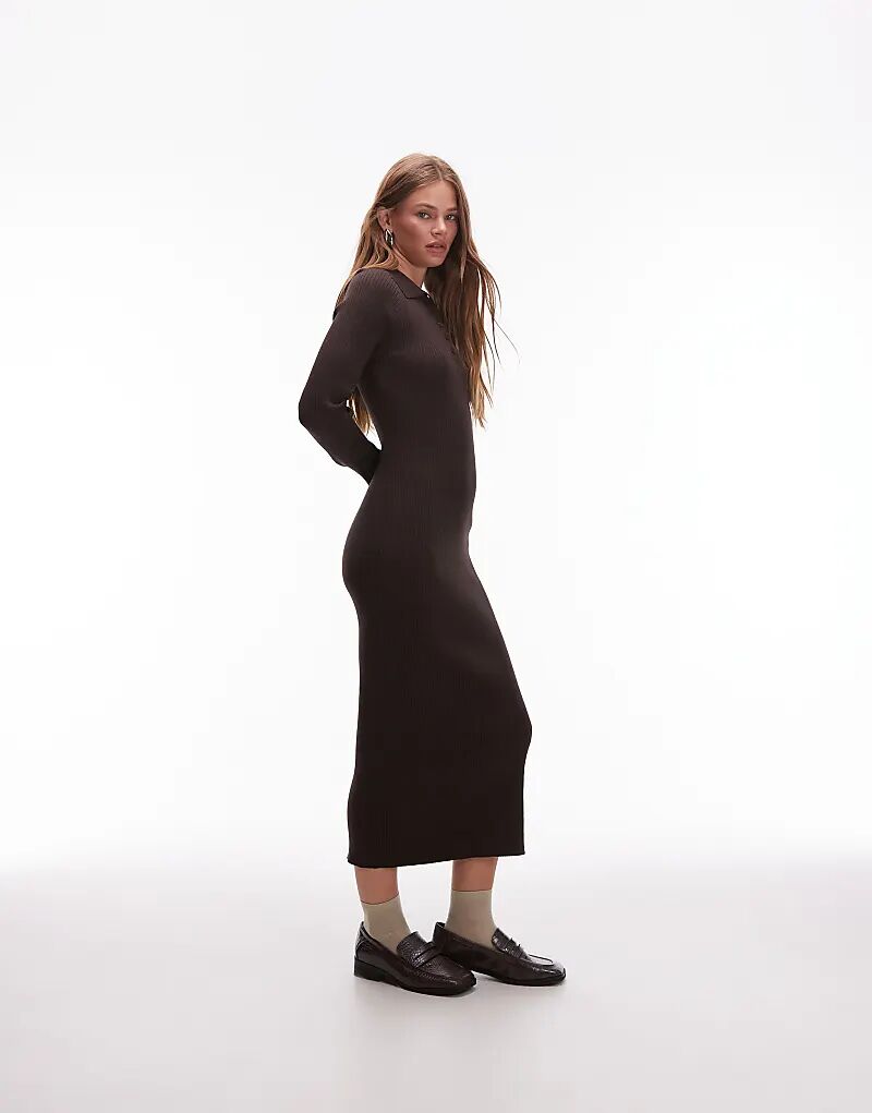 & Other Stories трикотажное платье миди с воротником-поло коричневого цвета
& Other Stories трикотажное платье миди с воротником-поло коричневого цвета