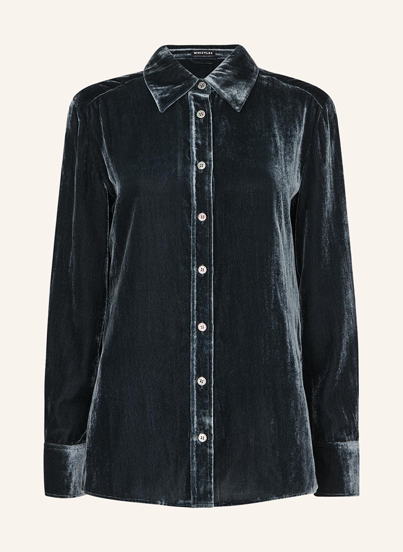 Бархатная блузка Лара Whistles, серый 
Бархатная блузка Лара Whistles, серый