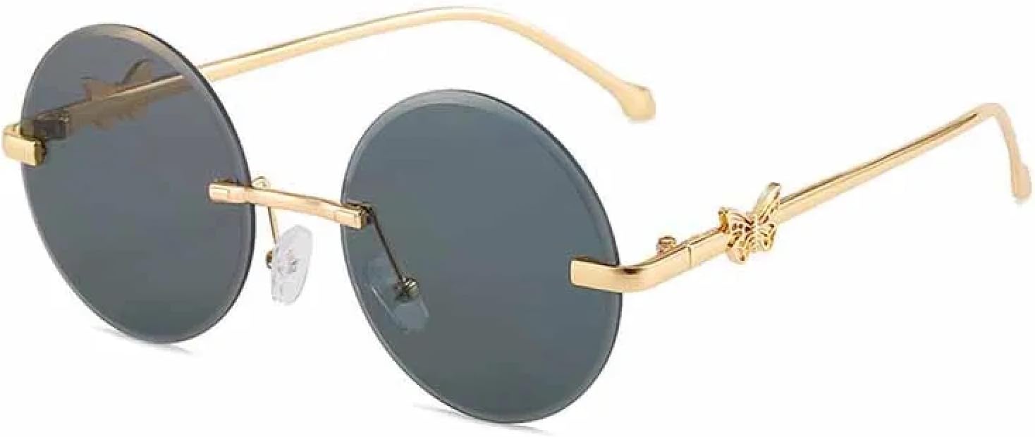 Винтажные круглые солнцезащитные очки без оправы для мужчин и женщин, модный тренд, металлическая оправа, дорожные солнцезащитные очки с защитой от УФ-излучения UV400 TKKTLLT, Gold Gray
Винтажные круглые солнцезащитные очки без оправы для мужчин и женщин, модный тренд, металлическая оправа, дорожные солнцезащитные очки с защитой от УФ-излучения UV400 TKKTLLT, Gold Gray