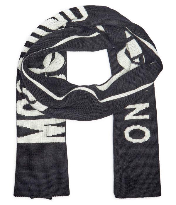 Шарф женский Moschino полушерстяной с логотипом бренда, черный
Шарф женский Moschino полушерстяной с логотипом бренда, черный