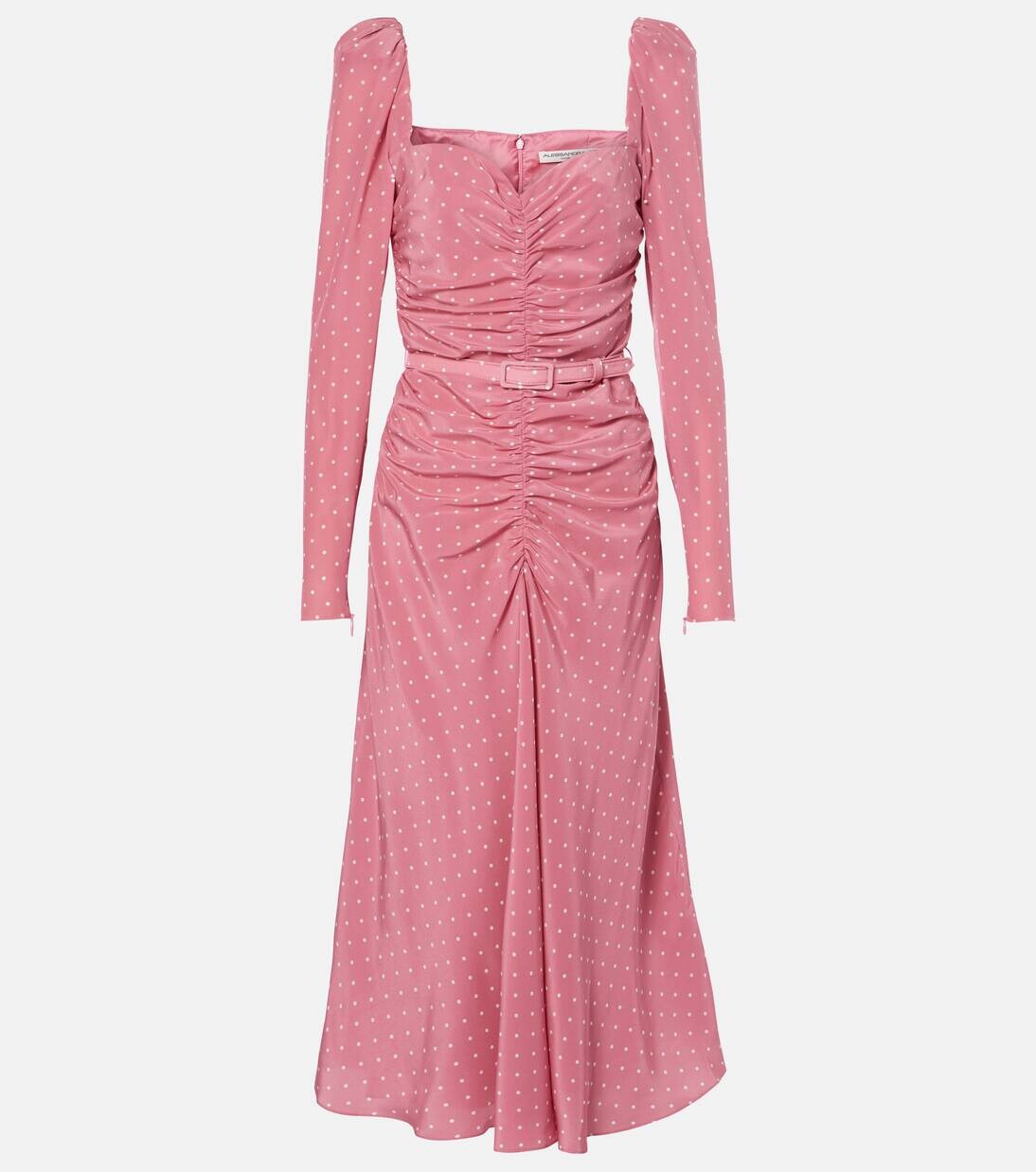 Длинное шелковое платье в горошек Alessandra Rich, цвет pink-white
Длинное шелковое платье в горошек Alessandra Rich, цвет pink-white