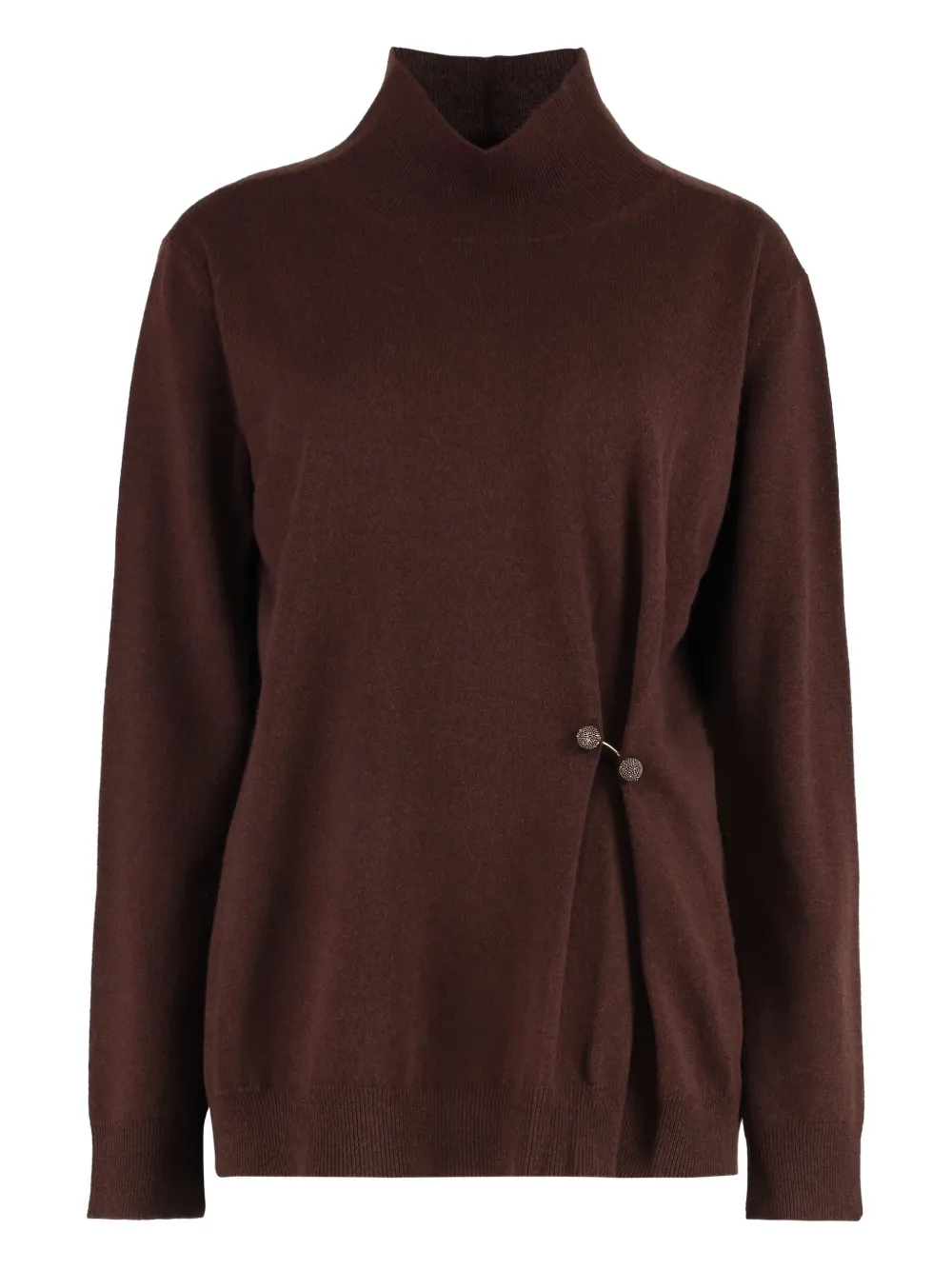 Свитер с высоким воротником Fabiana Filippi, коричневый
Свитер с высоким воротником Fabiana Filippi, коричневый