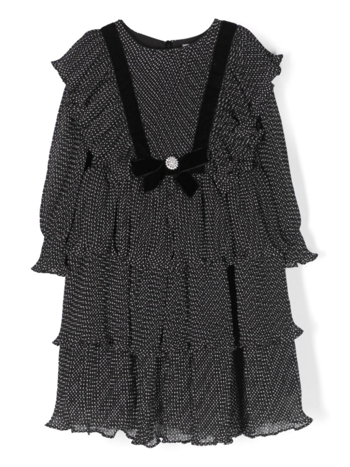 Платье с оборками и узором в горох Patachou, черный
Платье с оборками и узором в горох Patachou, черный