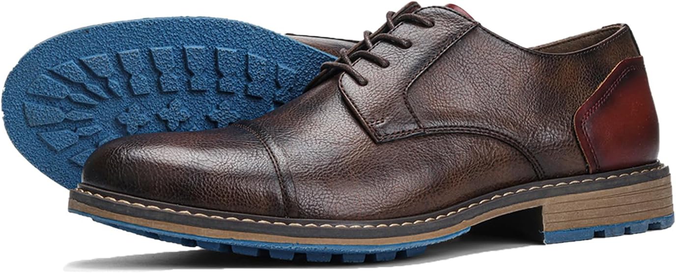 Мужские кожаные оксфорды с крыльями, ортопедические классические туфли, повседневные, удобные, с нескользящей подошвой, для бизнеса и офиса, лоферы дерби Angrymonkey, темно-коричневый
Мужские кожаные оксфорды с крыльями, ортопедические классические туфли, повседневные, удобные, с нескользящей подошвой, для бизнеса и офиса, лоферы дерби Angrymonkey, темно-коричневый