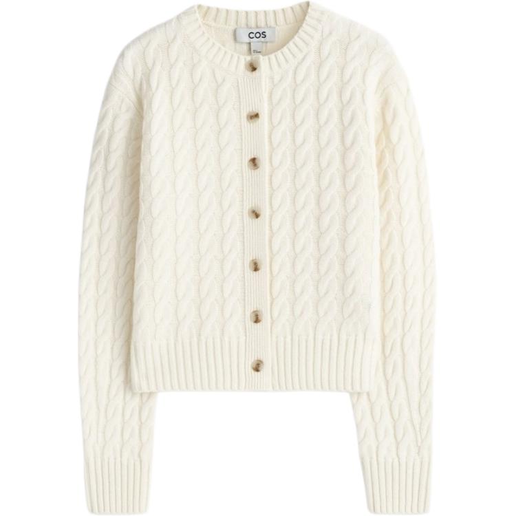 COS Кардиган женский вязаный с круглым вырезом цвета ivory
COS Кардиган женский вязаный с круглым вырезом цвета ivory