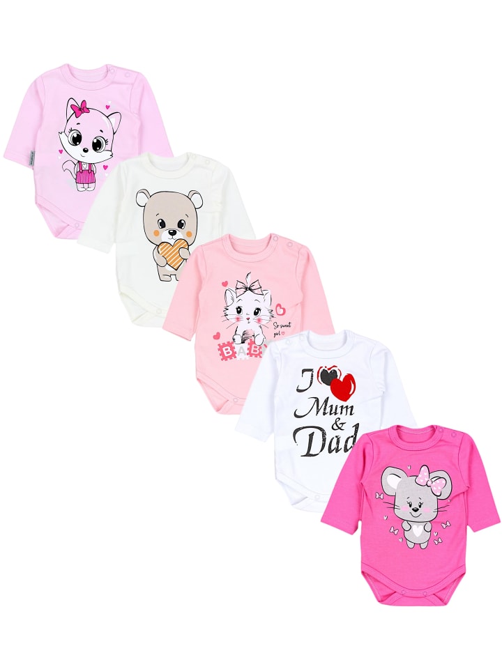 TupTam Унисекс боди с длинными рукавами и напечатанным слоганом, комплект из 5 штук, розовый цвет
TupTam Унисекс боди с длинными рукавами и напечатанным слоганом, комплект из 5 штук, розовый цвет