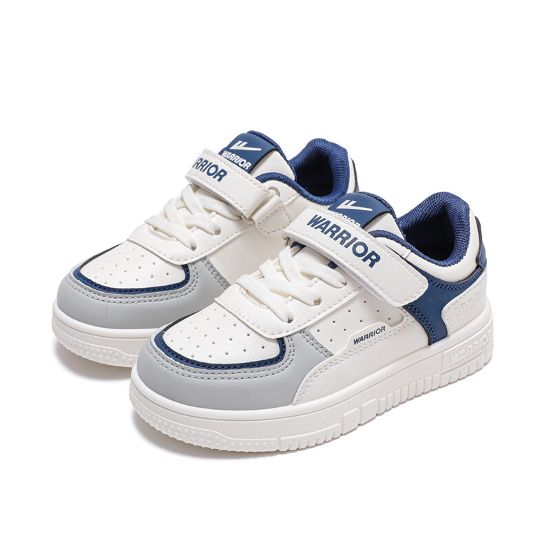 Детская обувь для скейтбординга Warrior, белый/синий/серый 
Детская обувь для скейтбординга Warrior, белый/синий/серый