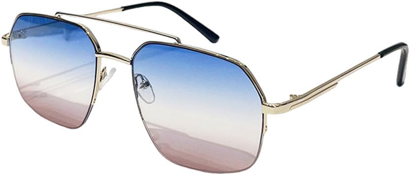 Металлические солнцезащитные очки с двойной дужкой для мужчин и женщин, винтажные солнцезащитные очки для женщин, модные очки для вождения, защита от ультрафиолета UV400 TKKTLLT, Gold Blue Pink
Металлические солнцезащитные очки с двойной дужкой для мужчин и женщин, винтажные солнцезащитные очки для женщин, модные очки для вождения, защита от ультрафиолета UV400 TKKTLLT, Gold Blue Pink
