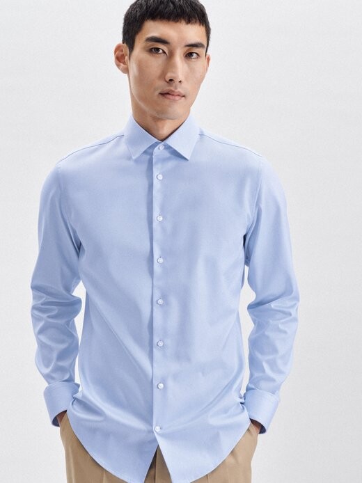 Деловая рубашка с длинным рукавом Seidensticker, голубой
Деловая рубашка с длинным рукавом Seidensticker, голубой