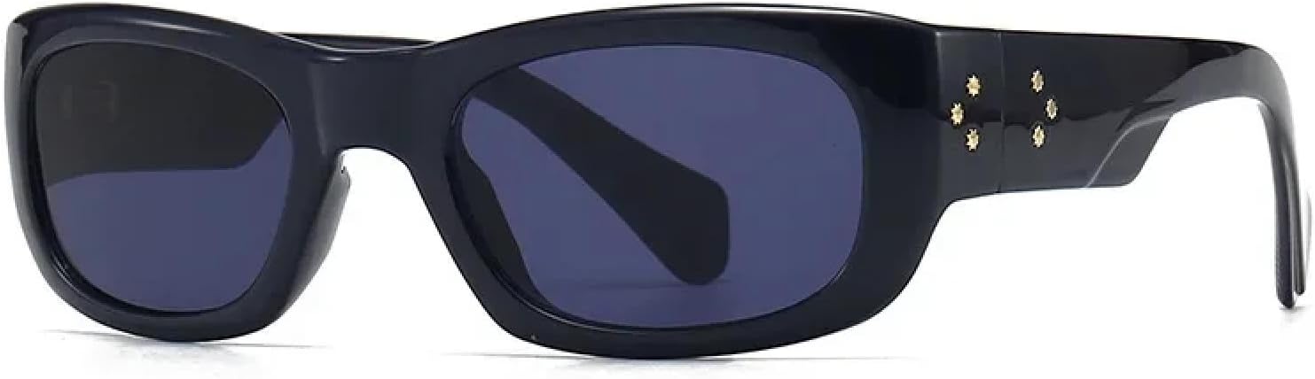 Модные винтажные прямоугольные солнцезащитные очки для женщин и мужчин, роскошные солнцезащитные очки с градиентным переходом цвета, панк-очки с заклепками TKKTLLT, Black Blue
Модные винтажные прямоугольные солнцезащитные очки для женщин и мужчин, роскошные солнцезащитные очки с градиентным переходом цвета, панк-очки с заклепками TKKTLLT, Black Blue