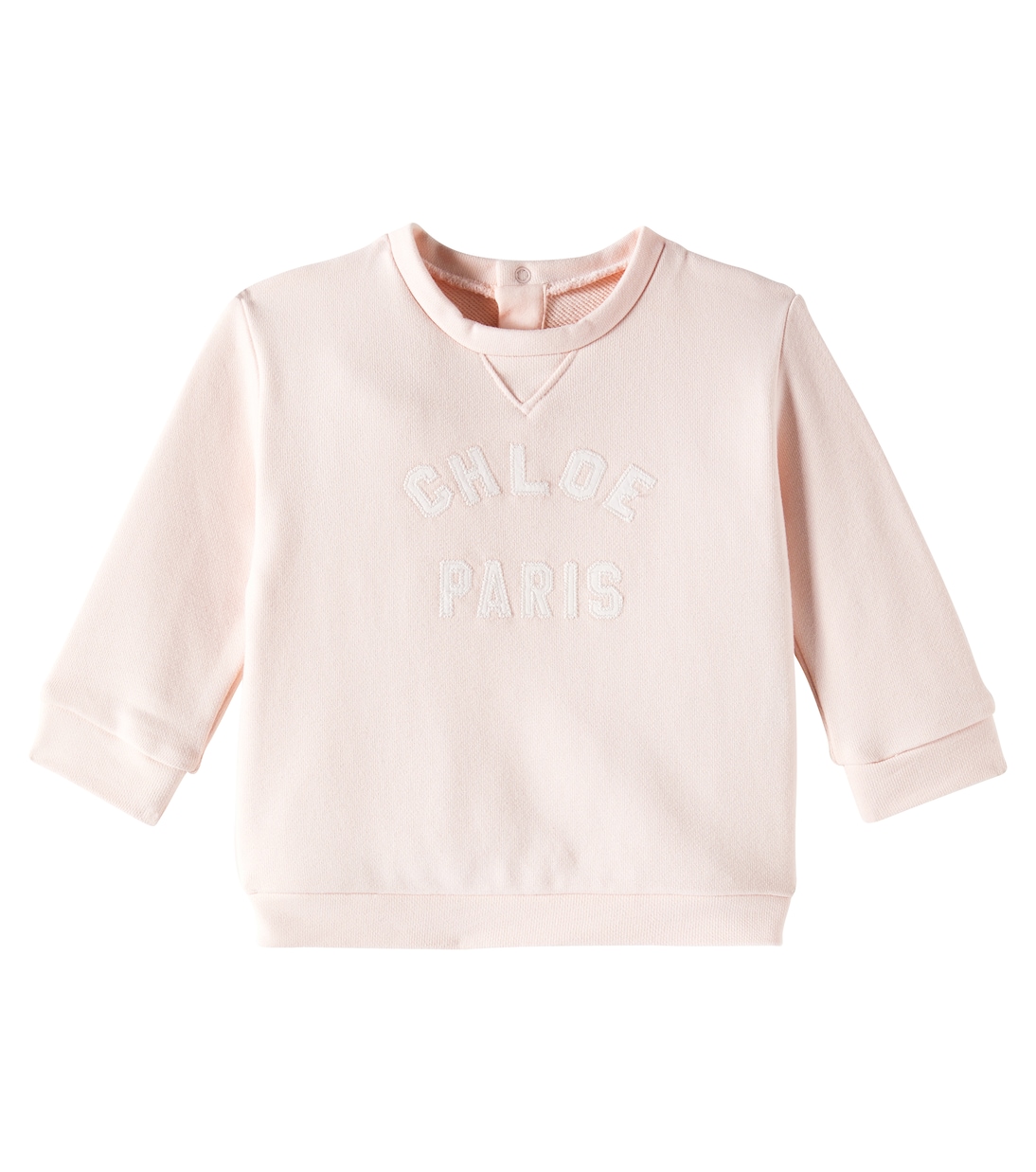 Детская толстовка из хлопкового флиса с логотипом Chloé Kids, Petal Pink 
Детская толстовка из хлопкового флиса с логотипом Chloé Kids, Petal Pink