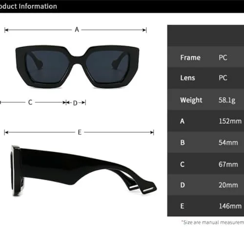 Винтажные квадратные солнцезащитные очки для женщин и мужчин в оправе, солнцезащитные очки для женщин с защитой от УФ-излучения UV400 MTZJH, Purple Clear
Винтажные квадратные солнцезащитные очки для женщин и мужчин в оправе, солнцезащитные очки для женщин с защитой от УФ-излучения UV400 MTZJH, Purple Clear