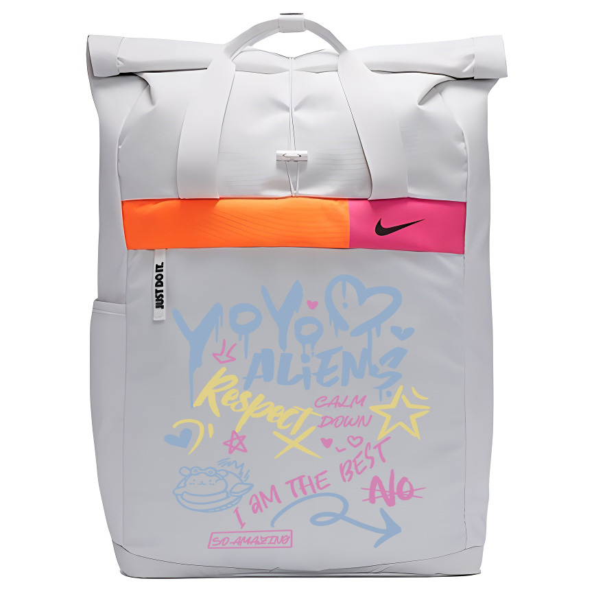 Nike Тканевый рюкзак с принтом унисекс белый, Colorful letters
Nike Тканевый рюкзак с принтом унисекс белый, Colorful letters