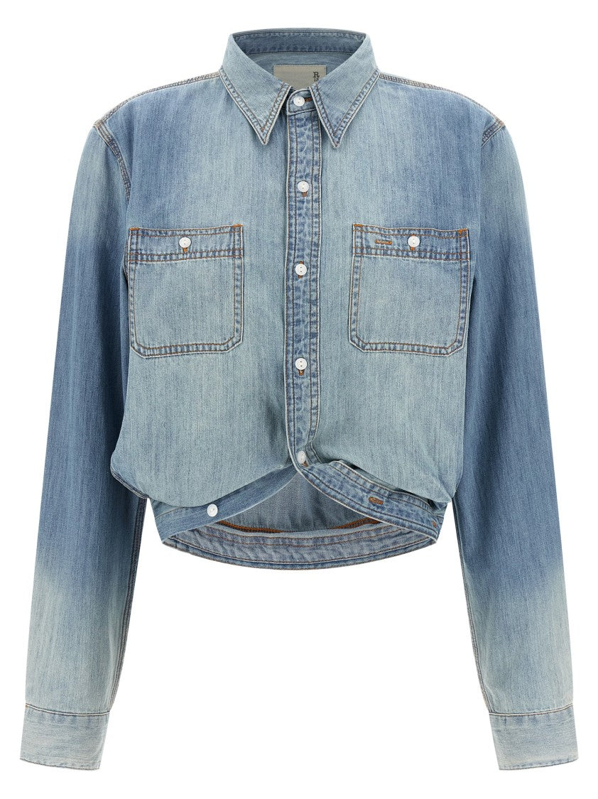 Обертывающая рубашка R13, синий
Обертывающая рубашка R13, синий