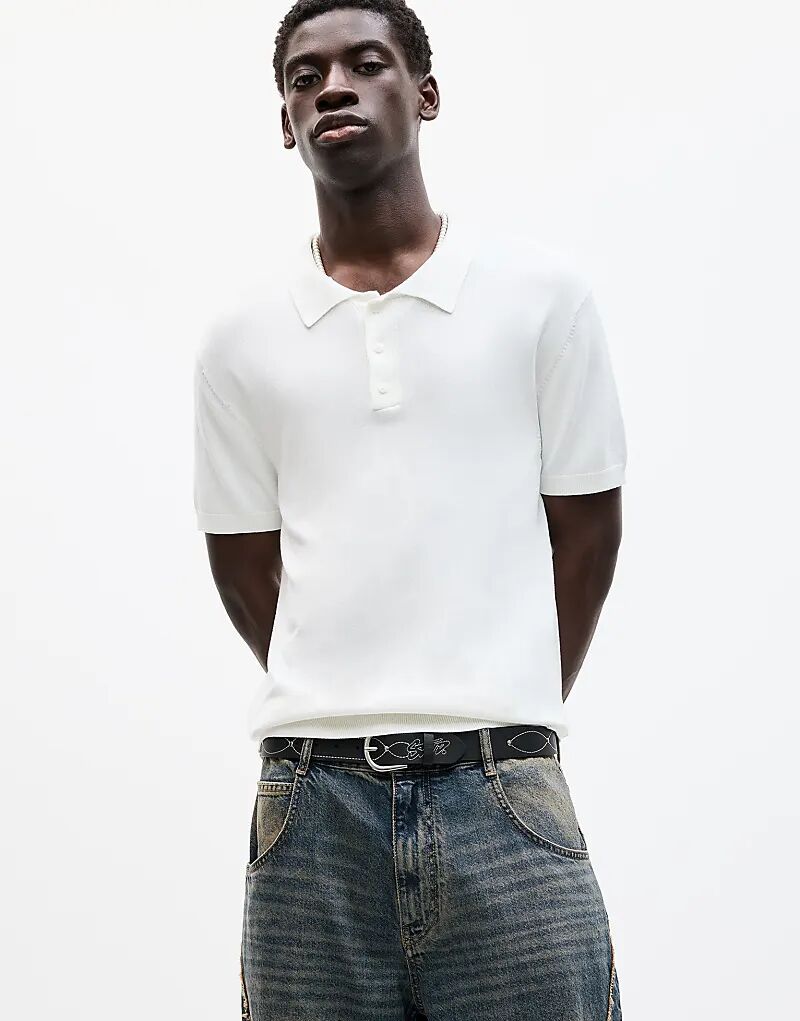 Трикотажная рубашка-поло Pull&Bear с короткими рукавами цвета «кремовый»
Трикотажная рубашка-поло Pull&Bear с короткими рукавами цвета «кремовый»