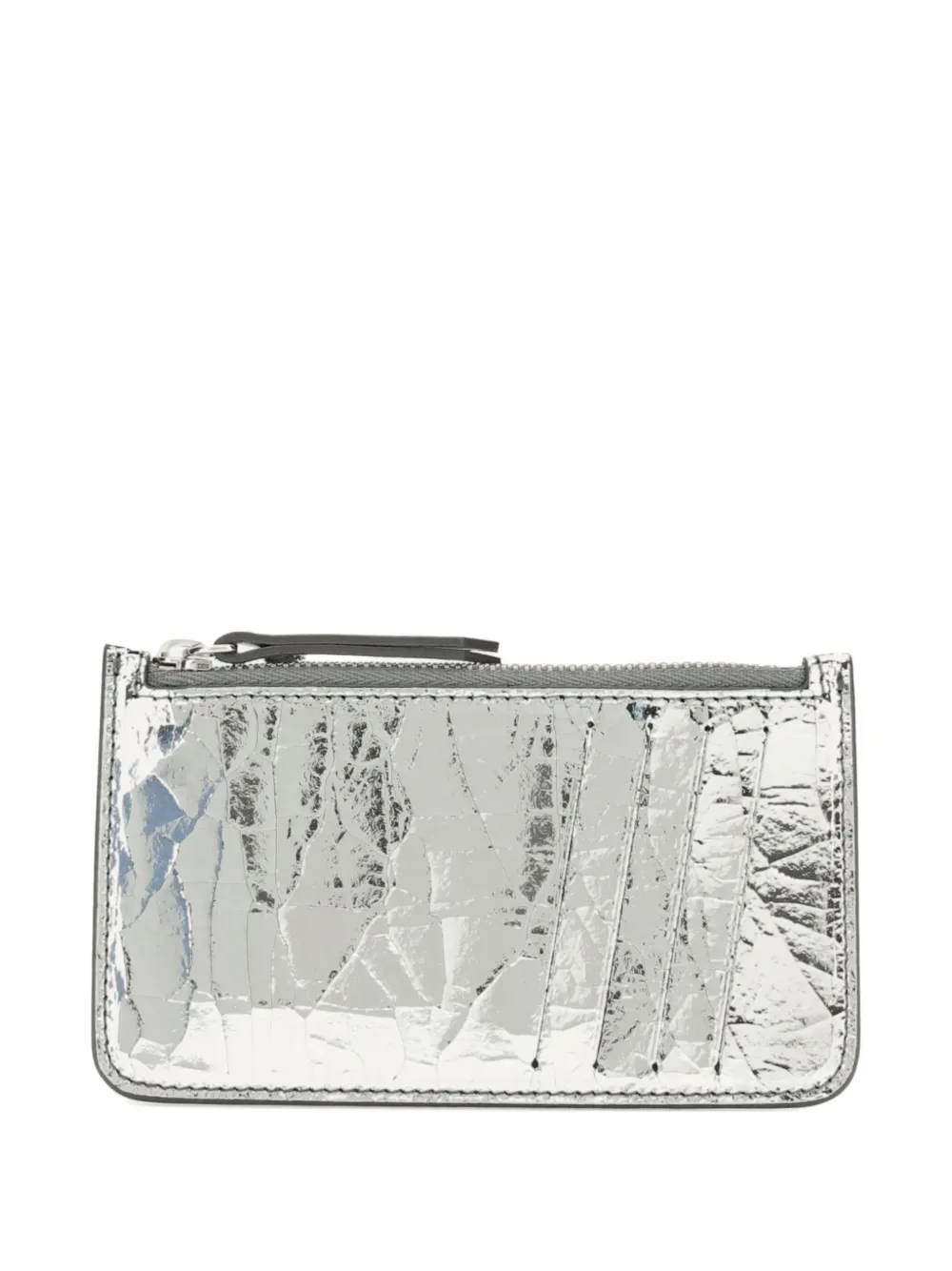 Фактурный держатель для карт на молнии Maison Margiela, серебристый
Фактурный держатель для карт на молнии Maison Margiela, серебристый