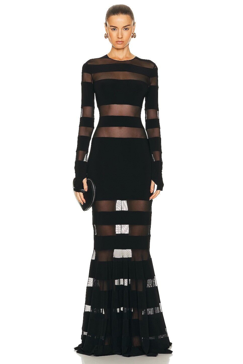 Платье «рыбий хвост» со сплетением Norma Kamali, цвет Black & Black Mesh
Платье «рыбий хвост» со сплетением Norma Kamali, цвет Black & Black Mesh