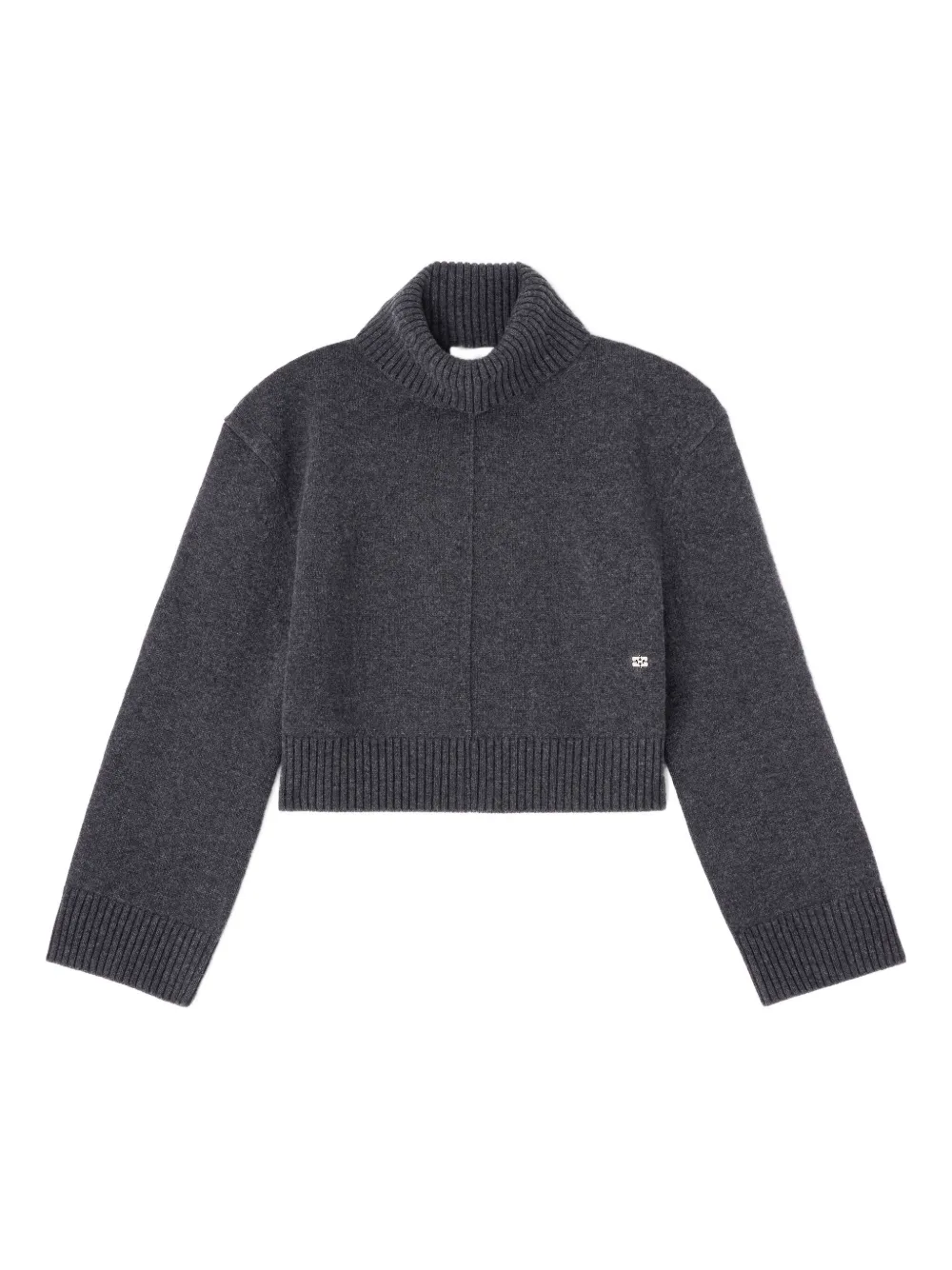 Свитер с высоким воротником Ganni, серый
Свитер с высоким воротником Ganni, серый